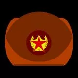 Russian hat (on black background)