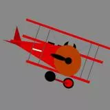 Red baroon three 3 wings DR-1 fighter plane bf1 trench 