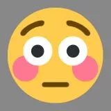 Flushed face emoji