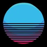 Retrowave sun