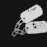 dogtags + holes + blood