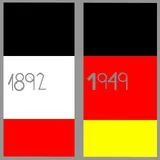 Flaggen veränderung des Deutschen Bundes (Preußische Flagge zu Bundesrepublik Deutschland)