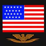 American Flag (gold eagle)