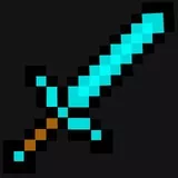 Minecraft Diamond Sword, Darkened + No colored background