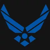 Modern USAF Emblem Light Blue Transparrent (no background)