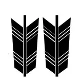 自分家の家紋　並び矢