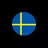 Swedish Flag in a circle