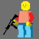 Minifig with Assault Rifle