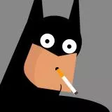 BATMAN ,DC COMICS, smoking