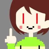 Undertale Chara middle finger
