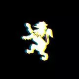 lion- glitch effect +black background