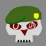 Sog Skull with green baret