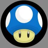 Blue Mario Mushroom 