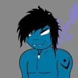 синий человек