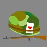 Casque de guerre ''Love''