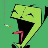 SMOKER GIR LAUGHING