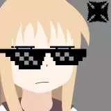 Anime Girl with Deal With It Glasses