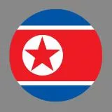 КНДР - Флаг КНДР (Круглый)