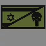 israel skull patch